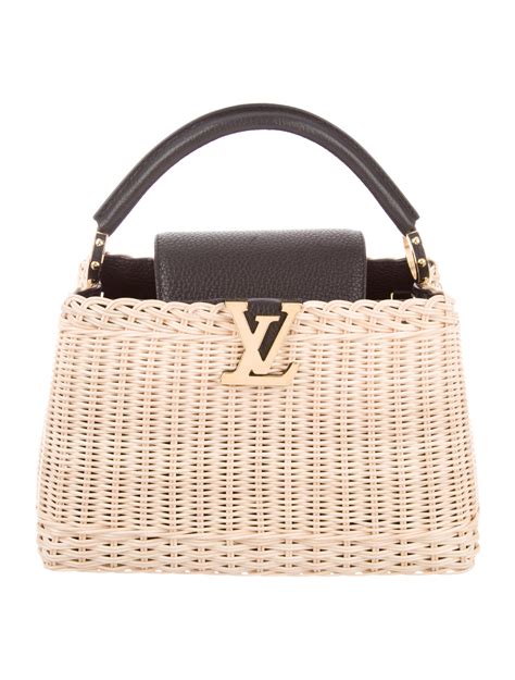 louis vuitton capucines wicker bag|Louis Vuitton snakeskin bag.